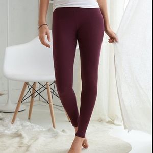maroon leggings from aerie